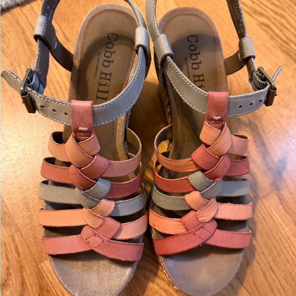 Cobb Hill by New Balance Womens Multicolor Braided Strappy Sandals